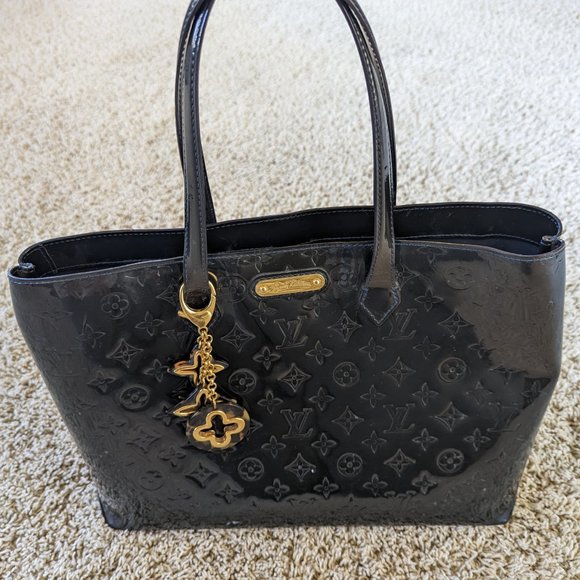 Louis Vuitton Wilshire Monogram Vernis Pm Green Patent Leather Satchel main image 1